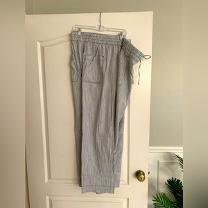 Lane Bryant Linen Collection, size 24, wide leg, pinstripe pants. With tags.